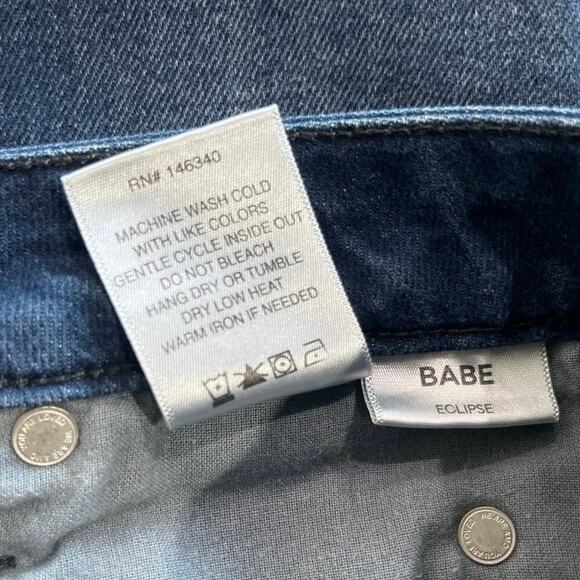 AMO Revolve Babe in Eclipse Ankle Cropped High Rise Dark Wash Jeans Sz 29 - Picture 5 of 7